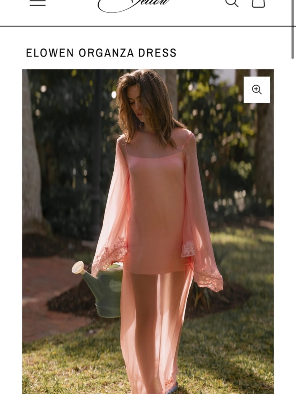 Elowen Organza Maxi Dress in Soft Pink